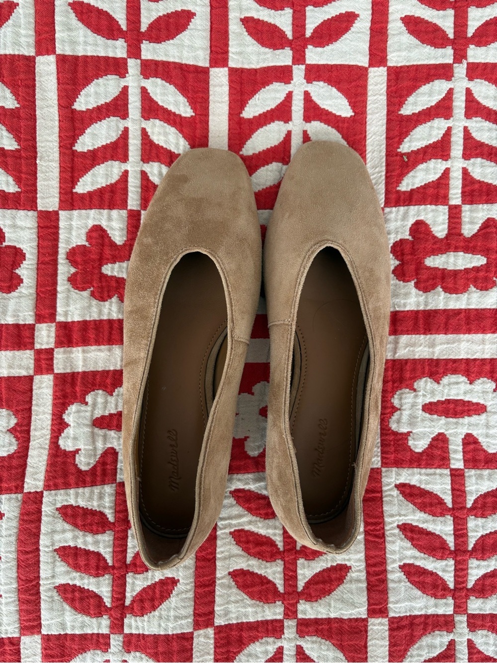 Madewell NWOT brown suede ballet flats